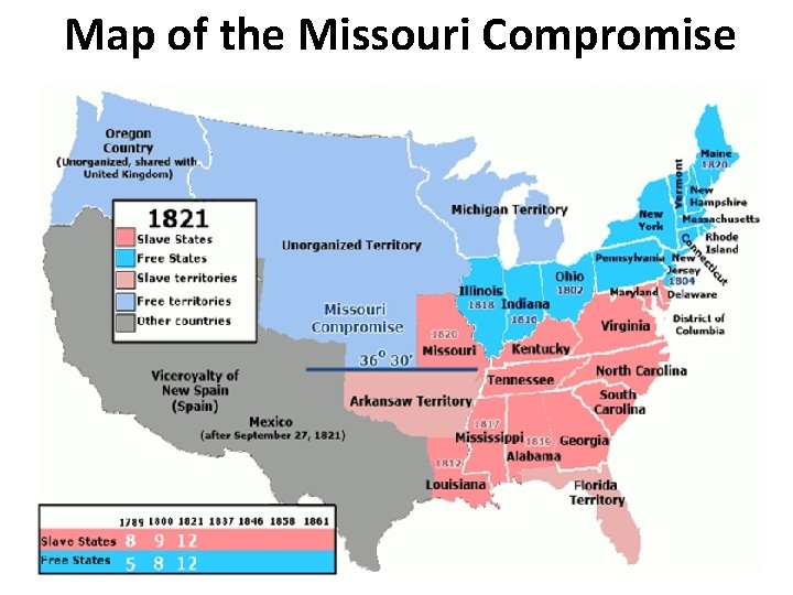 Map of the Missouri Compromise 