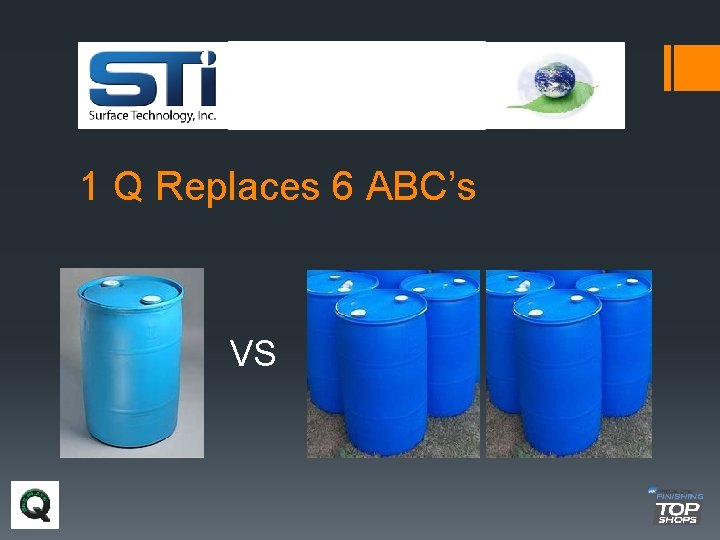 1 Q Replaces 6 ABC’s VS 