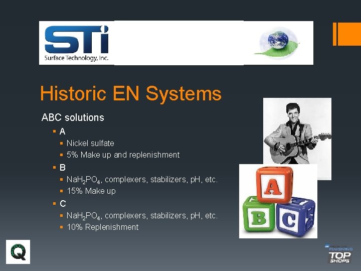 Historic EN Systems ABC solutions §A § Nickel sulfate § 5% Make up and