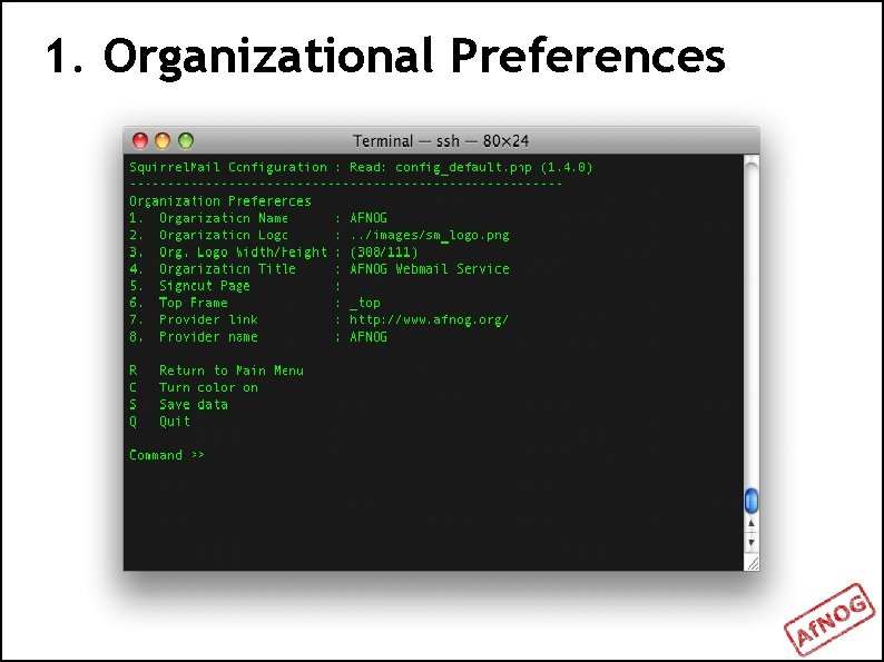 1. Organizational Preferences 