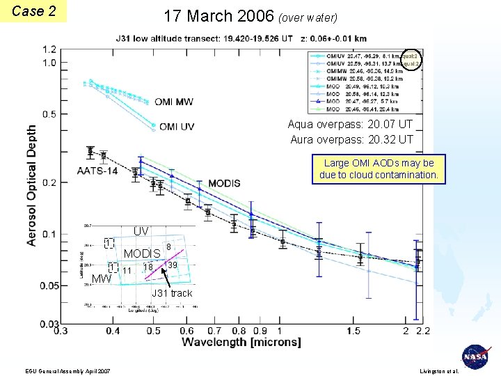 Case 2 17 March 2006 (over water) Aqua overpass: 20. 07 UT Aura overpass: