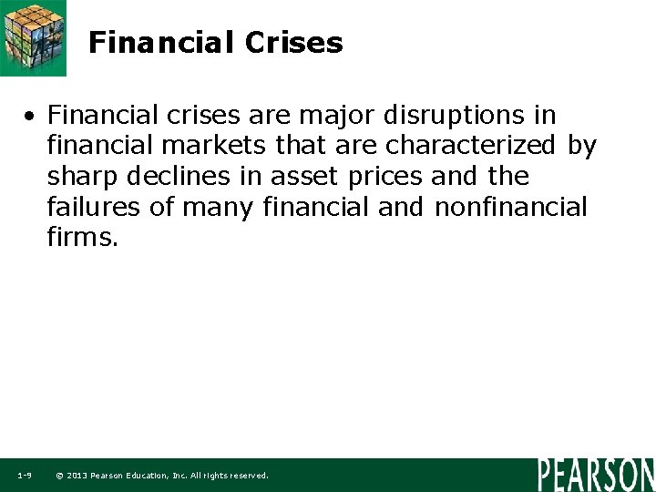 Financial Crises • Financial crises are major disruptions in financial markets that are characterized