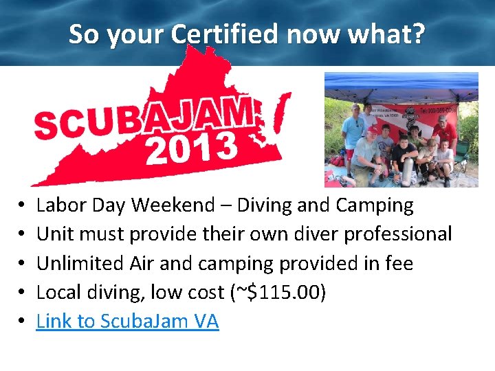 So your Certified now what? • • • Labor Day Weekend – Diving and