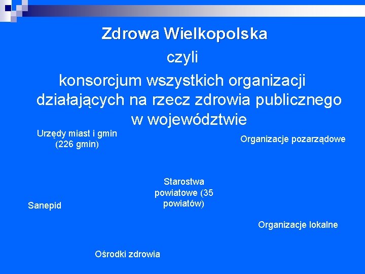  Zdrowa Wielkopolska czyli konsorcjum wszystkich organizacji działających na rzecz zdrowia publicznego w województwie