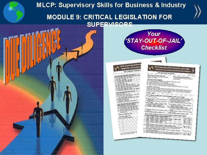 MLCP: Supervisory Skills for Business & Industry MODULE 9: CRITICAL LEGISLATION FOR SUPERVISORS Your