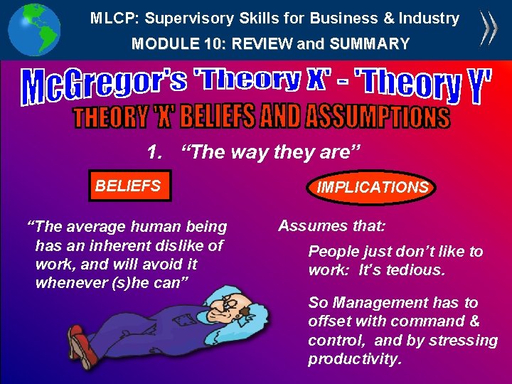 MLCP: Supervisory Skills for Business & Industry MODULE 10: REVIEW and SUMMARY 1. “The