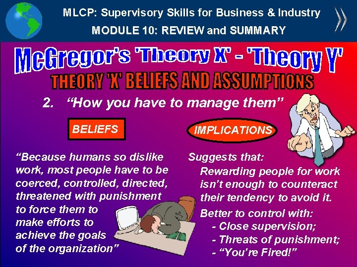MLCP: Supervisory Skills for Business & Industry MODULE 10: REVIEW and SUMMARY 2. “How