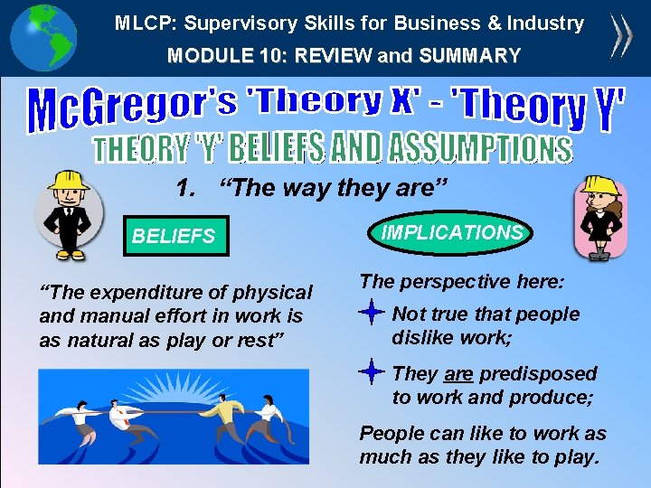 MLCP: Supervisory Skills for Business & Industry MODULE 10: REVIEW and SUMMARY 1. “The
