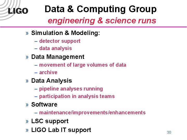 Data & Computing Group engineering & science runs » Simulation & Modeling: – detector