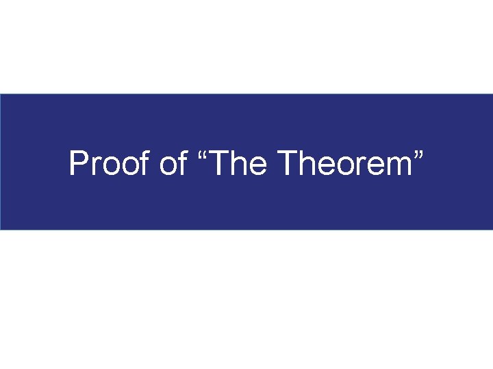 Proof of “The Theorem” 
