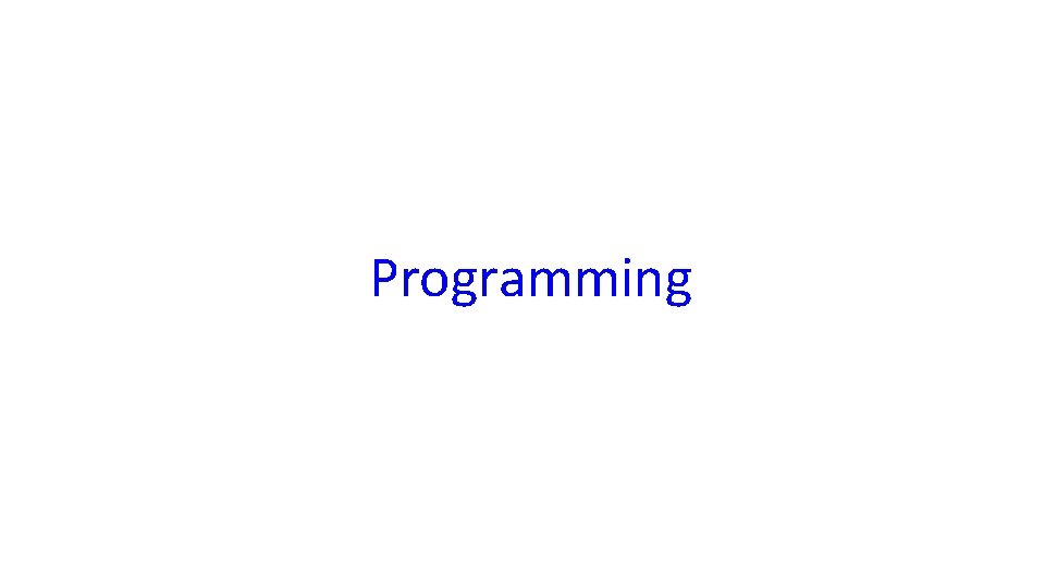 Programming 