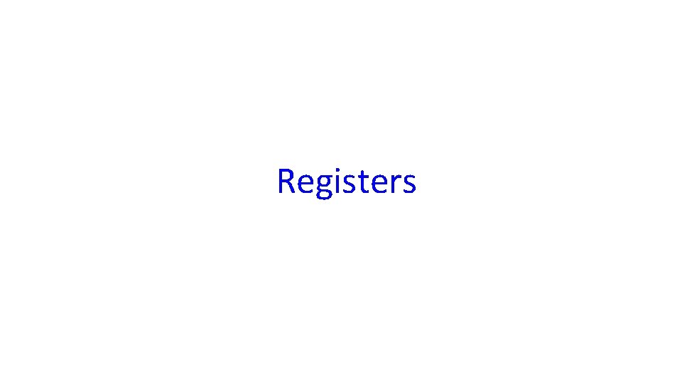 Registers 