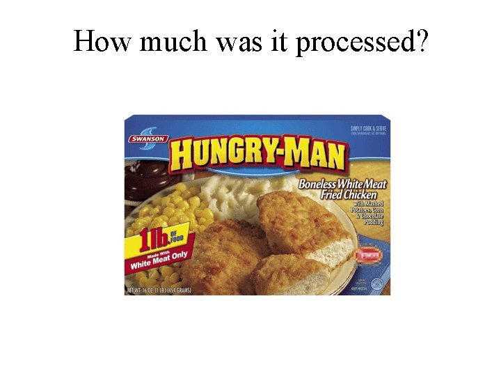 How much was it processed? 