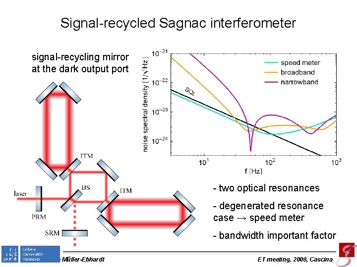 Signal-recycled Sagnac interferometer signal-recycling mirror at the dark output port - two optical resonances