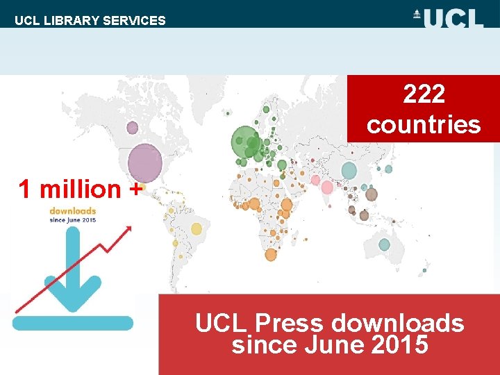 UCL LIBRARY SERVICES 222 countries 1 million + UCL Press downloads since June 2015