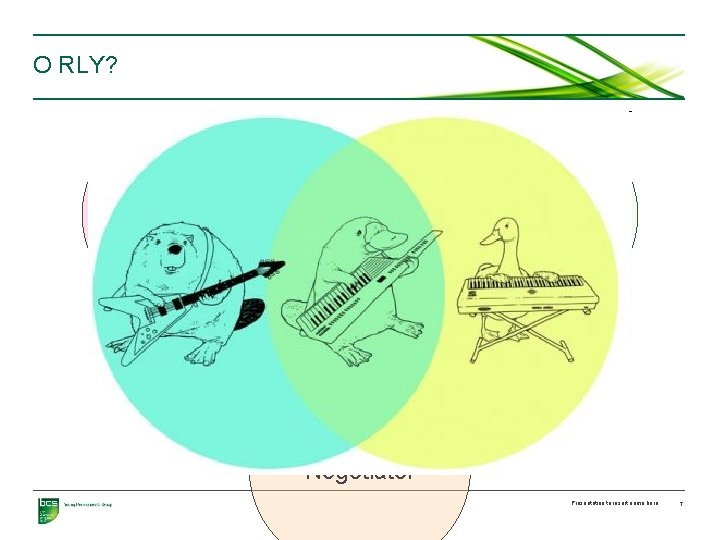 O RLY? Technical Research Business Skills Sales Consultancy Negotiator Presentation to insert name here