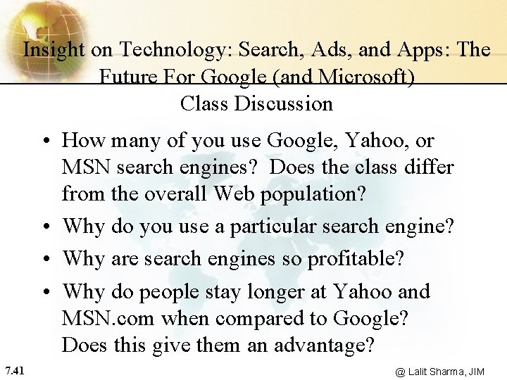 Insight on Technology: Search, Ads, and Apps: The Future For Google (and Microsoft) Class