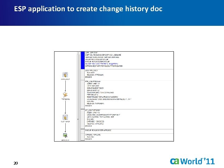 ESP application to create change history doc 20 