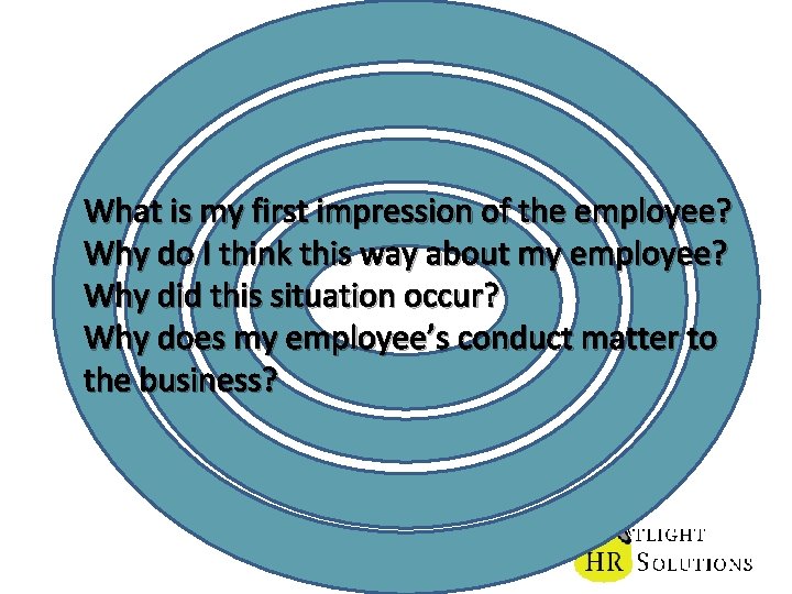 What is my first impression of the employee? Why do I think this way