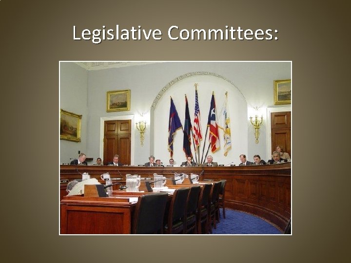 Legislative Committees: 