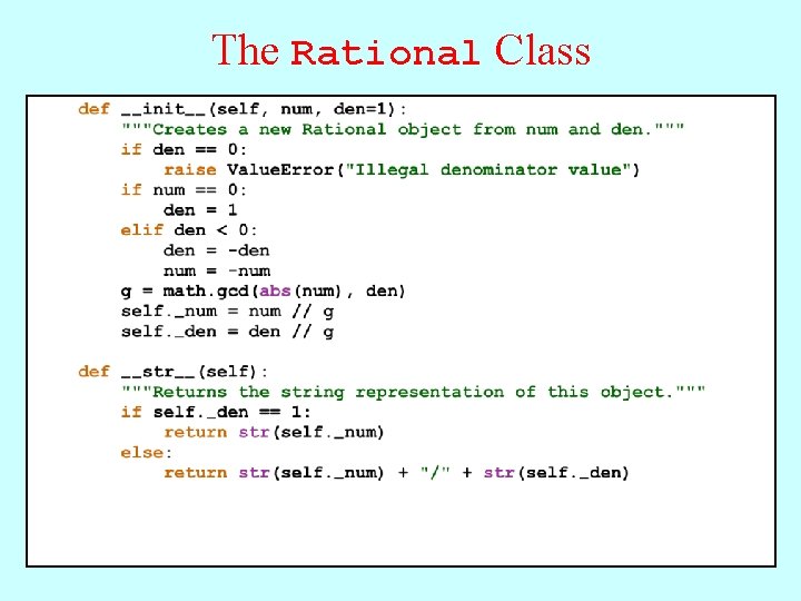 The Rational Class 