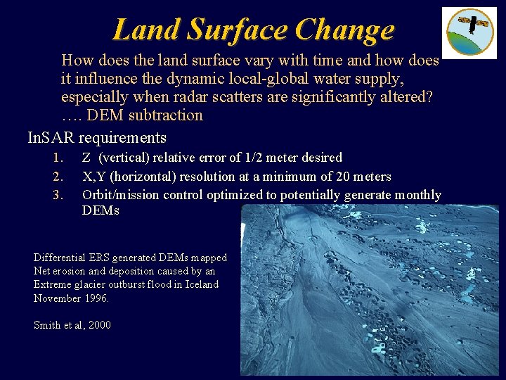 Land Surface Change How does the land surface vary with time and how does