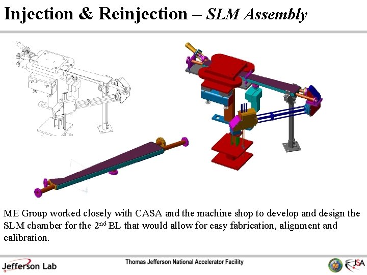 Injection & Reinjection – SLM Assembly ME Group worked closely with CASA and the