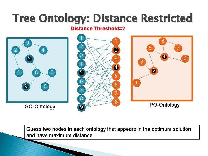 Tree Ontology: Distance Restricted Distance Threshold=2 1 3 2 2 4 3 5 1