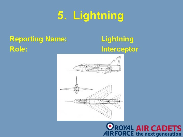 5. Lightning Reporting Name: Role: Lightning Interceptor 