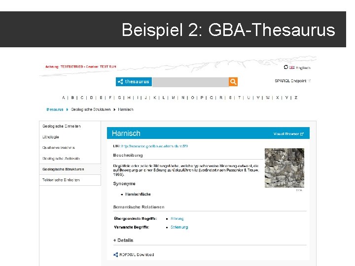 Beispiel 2: GBA-Thesaurus 