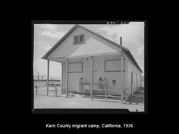 Kern County migrant camp, California, 1936 