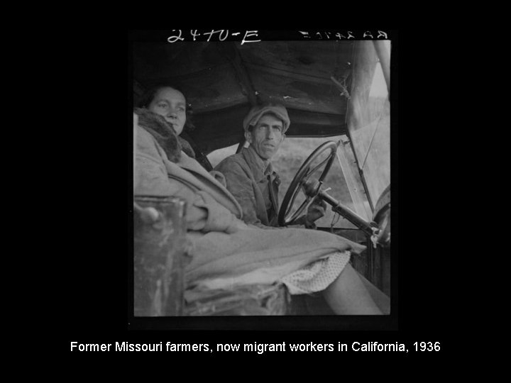 Former Missouri farmers, now migrant workers in California, 1936 