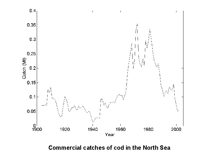 Commercial catches of cod in the North Sea 