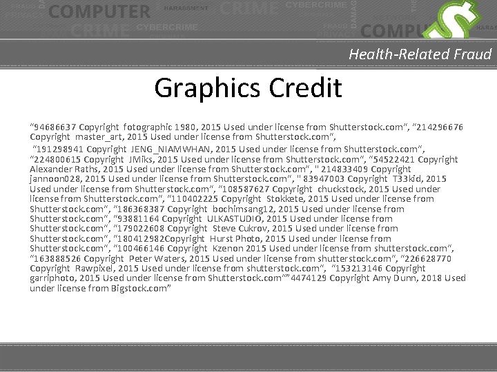 Health-Related Fraud Graphics Credit “ 94686637 Copyright fotographic 1980, 2015 Used under license from