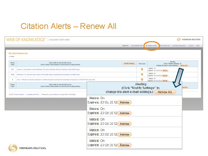 Citation Alerts – Renew All 