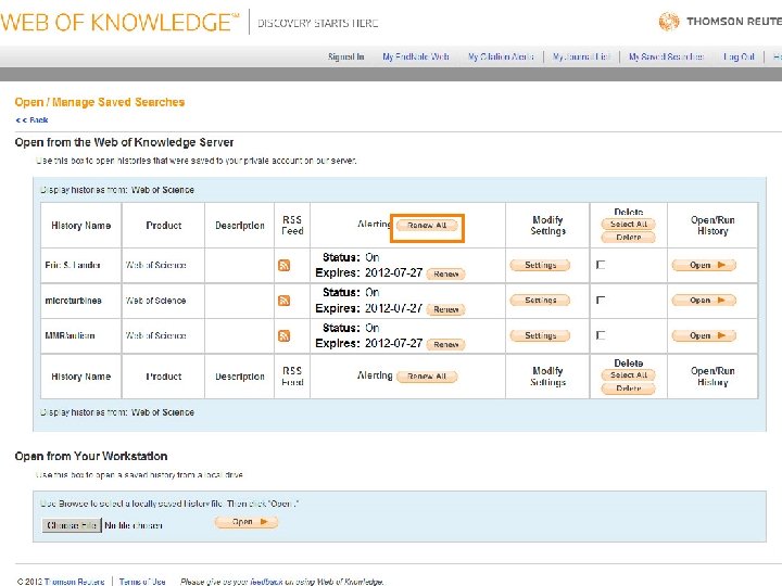 Renewing Alerts 