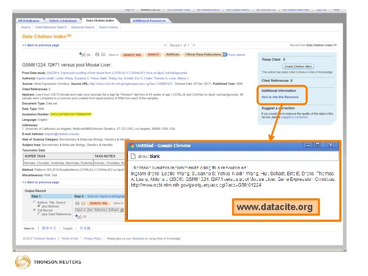 Data set www. datacite. org 
