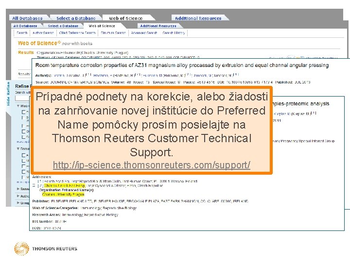 Search Prípadné podnety na korekcie, alebo žiadosti na zahrňovanie novej inštitúcie do Preferred Name