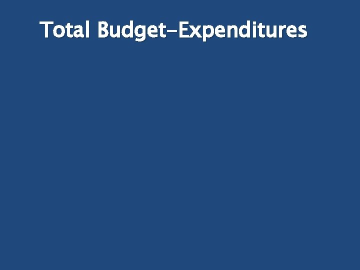 Total Budget-Expenditures 