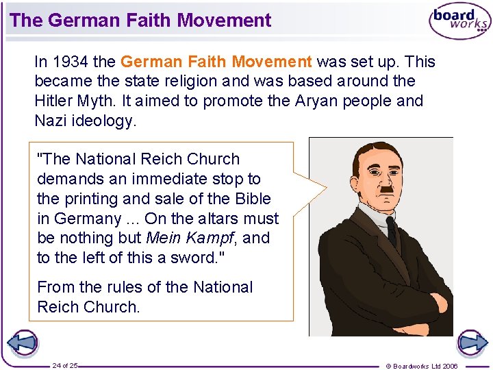 The German Faith Movement In 1934 the German Faith Movement was set up. This