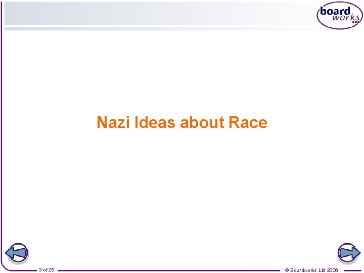 Nazi Ideas about Race 3 of 25 © Boardworks Ltd 2006 