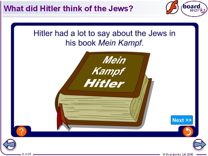 What did Hitler think of the Jews? 9 of 25 © Boardworks Ltd 2006