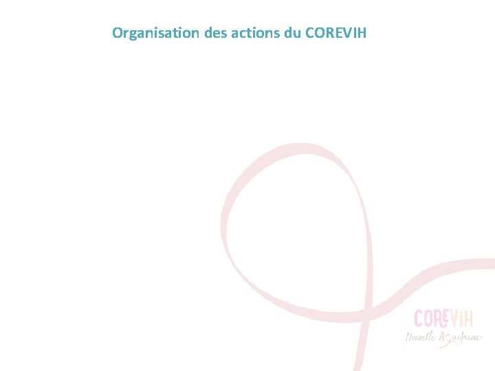 Organisation des actions du COREVIH 