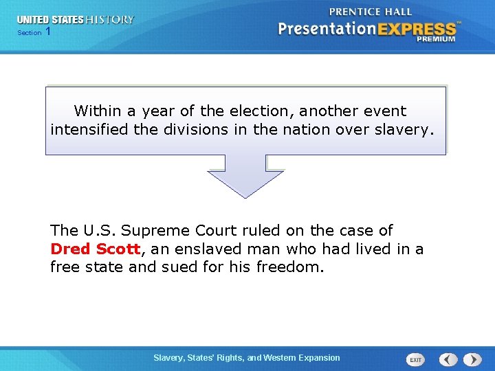 Chapter Section 1 25 Section 1 Within a year of the election, another event