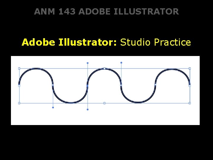 ANM 143 ADOBE ILLUSTRATOR Adobe Illustrator: Studio Practice 