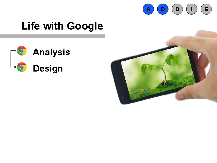 A Life with Google Analysis Design D D I E 