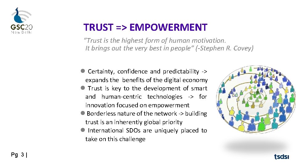 TRUST => EMPOWERMENT ”Trust is the highest form of human motivation. It brings out