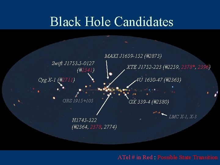 Black Hole Candidates MAXI J 1659 -152 (#2873) Swift J 1753. 5 -0127 (#2341)