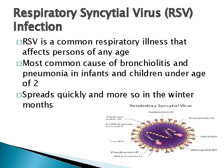 Respiratory Syncytial Virus (RSV) Infection � RSV is a common respiratory illness that affects