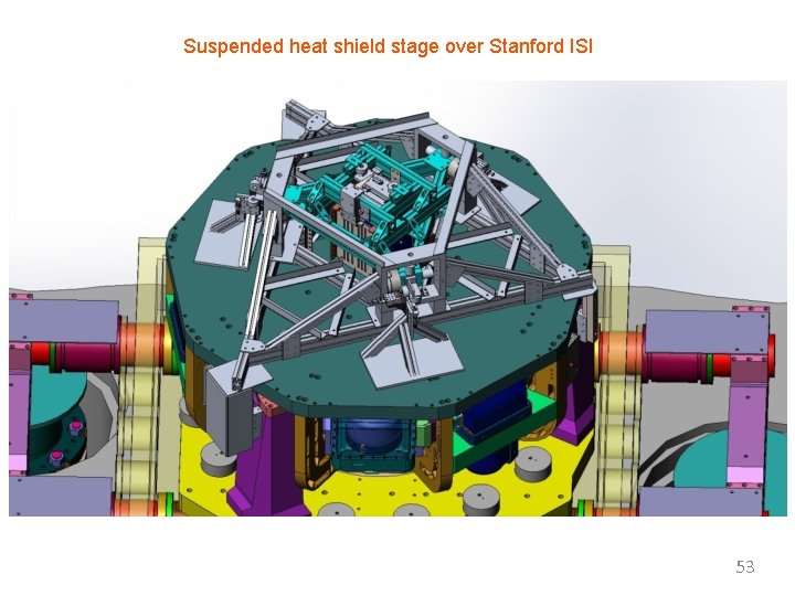 Suspended heat shield stage over Stanford ISI 53 